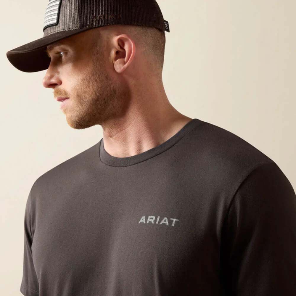 Ariat Mens Southwest Mountain Man T-Shirt Vintage Black - 10062951 - Image 4