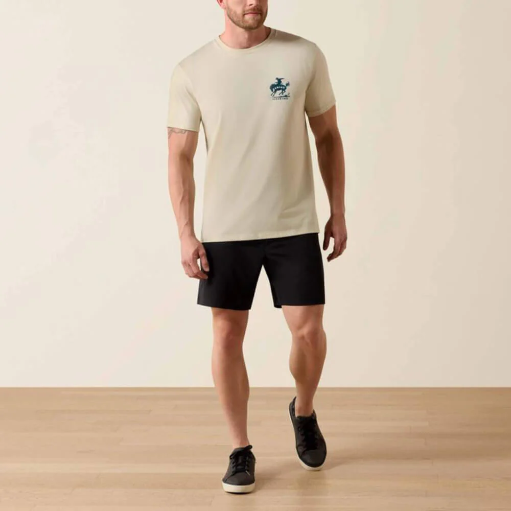 Ariat Mens Split Freedom Painted T-Shirt Natural - 10071200 - Image 3