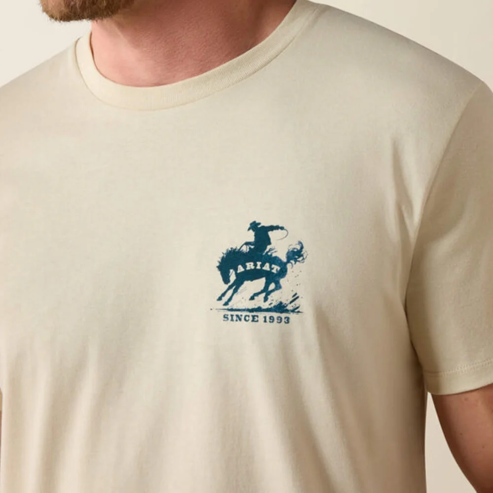 Ariat Mens Split Freedom Painted T-Shirt Natural - 10071200 - Image 4