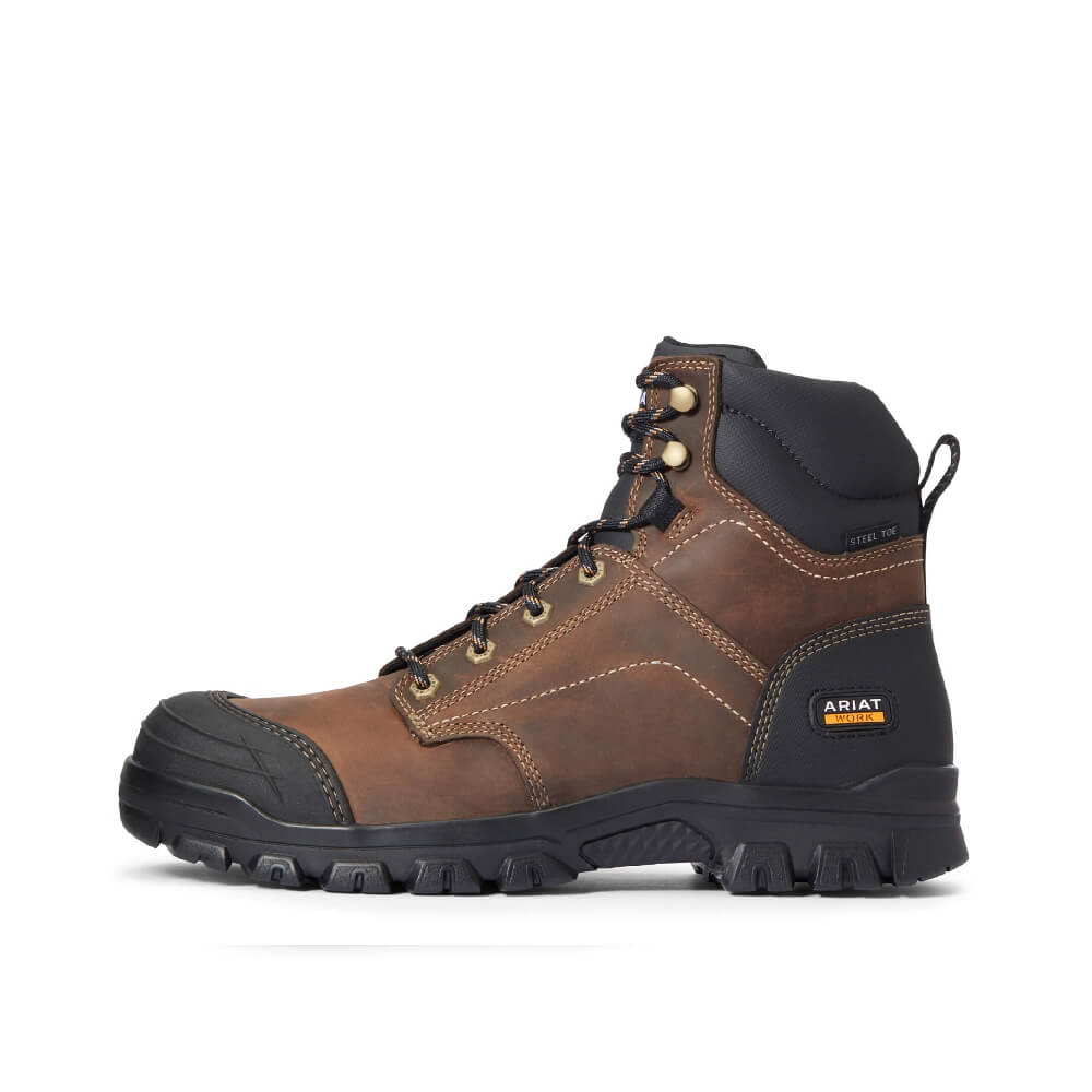 Ariat Mens Treadfast 6" Steel Toe Work Boots - 10034671 - Image 2