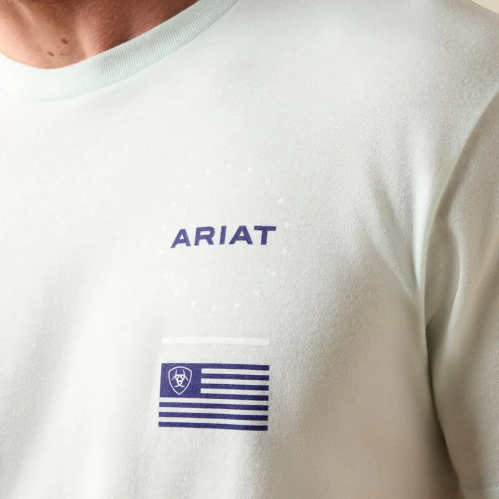 Ariat Mens USA Simple Seal T-Shirt Glacier - 10080249 - Image 4