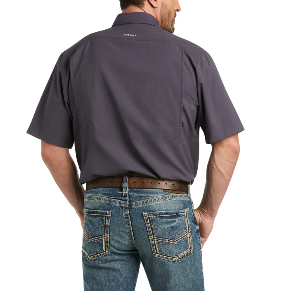 Ariat Mens VentTEK Classic Fit Shirt Grey - 10034961 - Image 2