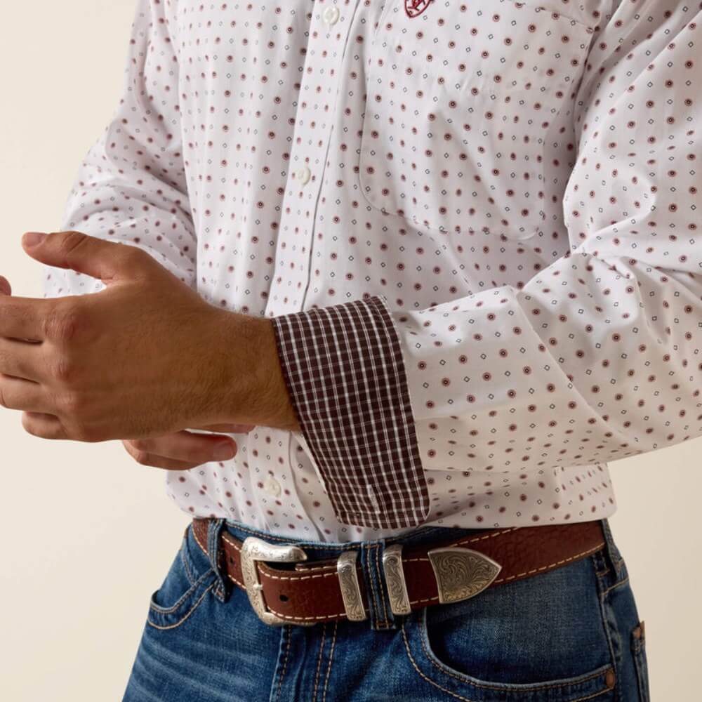 Ariat Mens Waverly Classic Fit Shirt White - 10073681 - Image 4