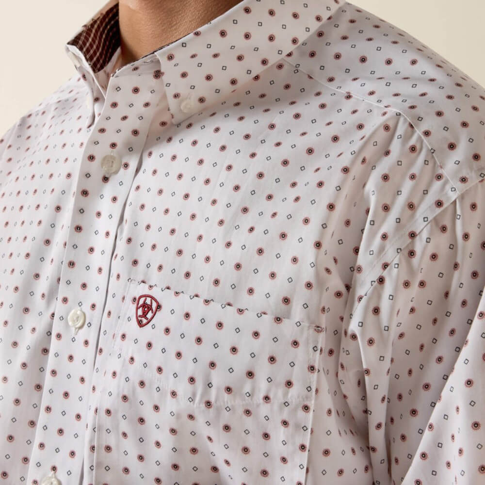 Ariat Mens Waverly Classic Fit Shirt White - 10073681 - Image 5