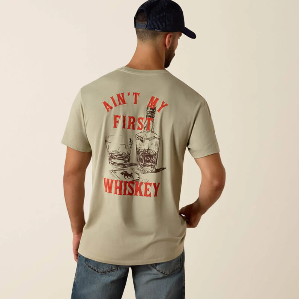 Ariat Mens Whiskey Uno Classic Fit T-Shirt Elm - 10073484