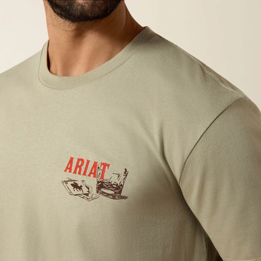 Ariat Mens Whiskey Uno Classic Fit T-Shirt Elm - 10073484 - Image 5