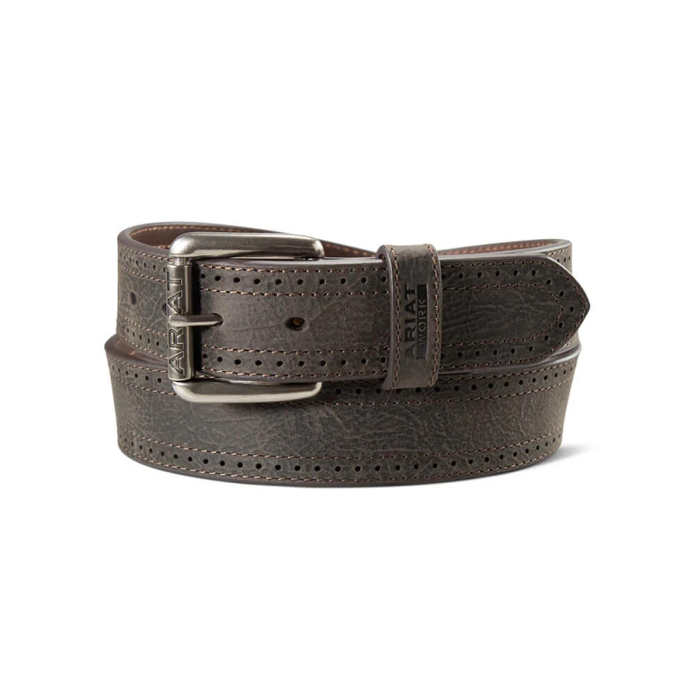 Ariat Mens Work Leather Belt Dark Brown - A1700334