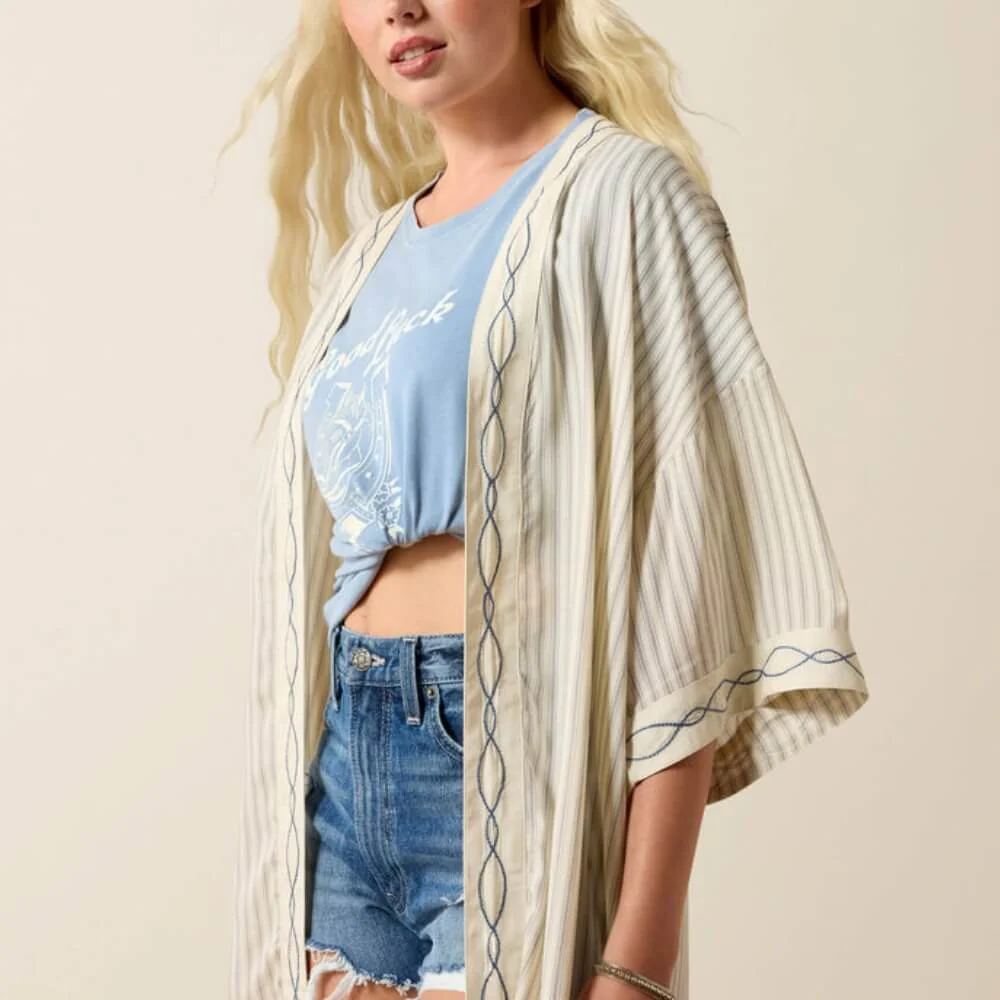 Ariat Womens Bella Duster Twill Stripe - 10071639 - Image 4