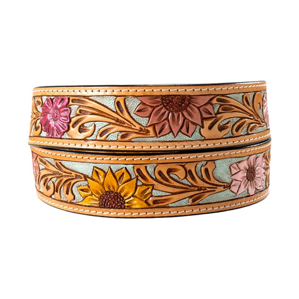 Ariat Womens Hand Painted Sunflowers and Daisies Belt Multicolored - A1566197 - Image 3