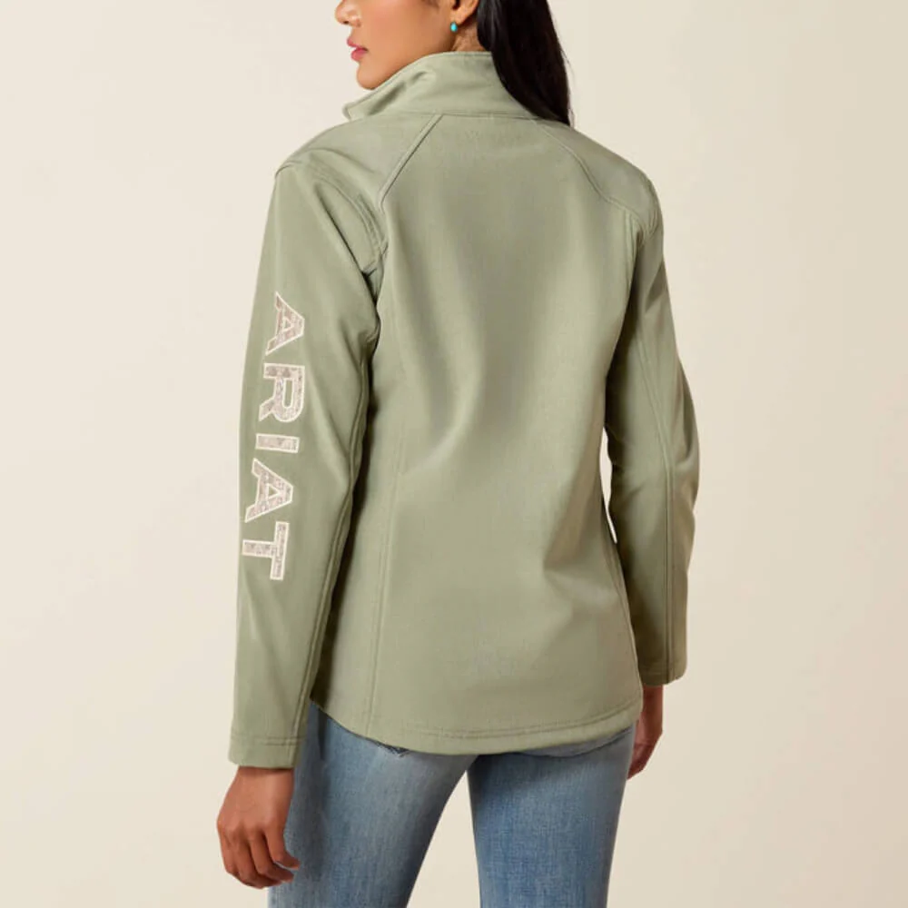 Ariat Womens Logo Softshell Jacket Sea Spray Heather - 10071203 - Image 2