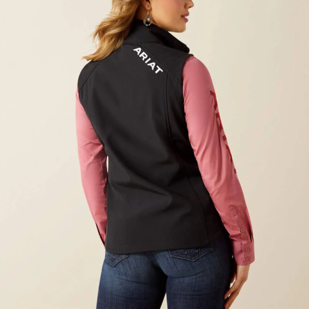 Ariat Womens Logo Softshell Vest Black - 10062786 - Image 2