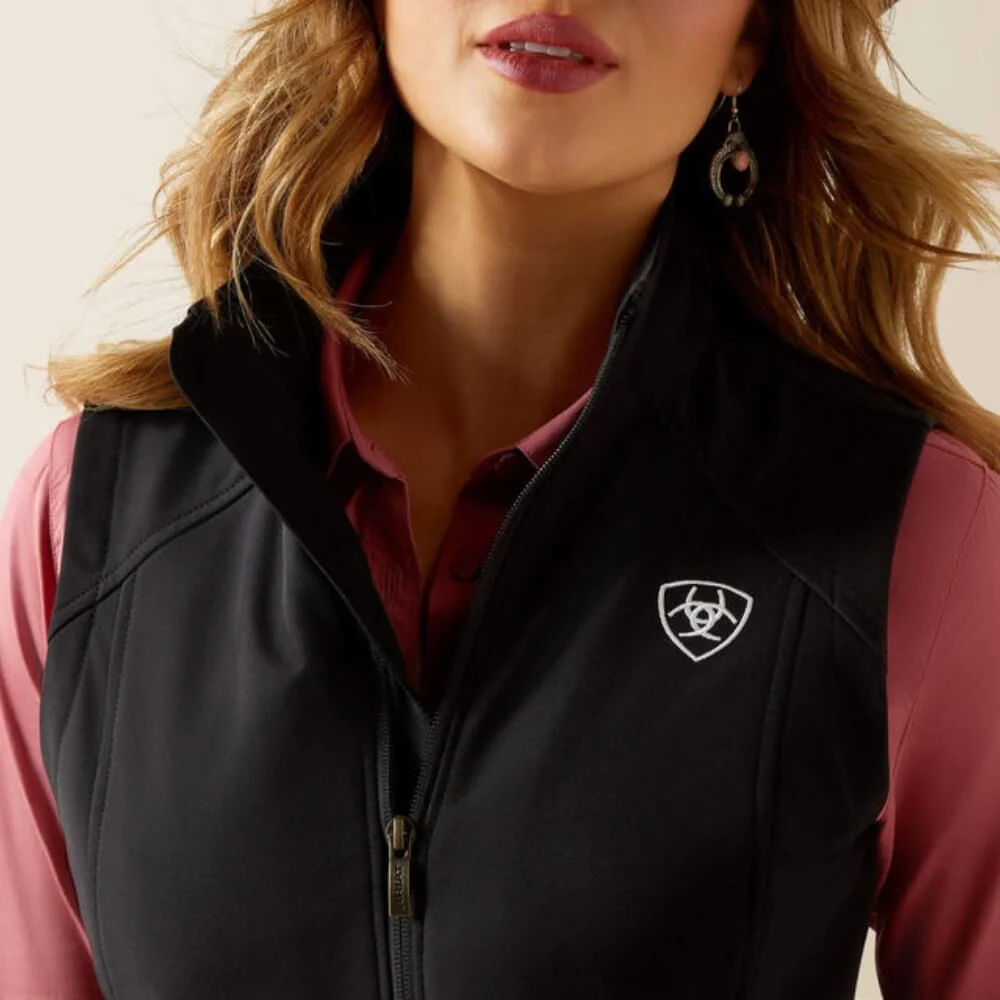 Ariat Womens Logo Softshell Vest Black - 10062786 - Image 3