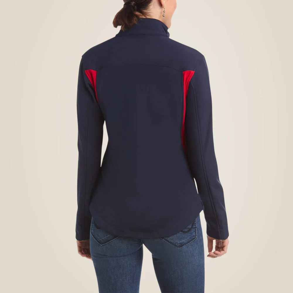 Ariat Womens New Team Navy Softshell Jacket - 10019208 - Image 3