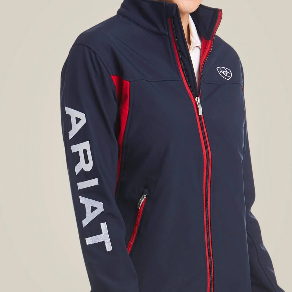 Ariat Womens New Team Navy Softshell Jacket - 10019208 - Image 4