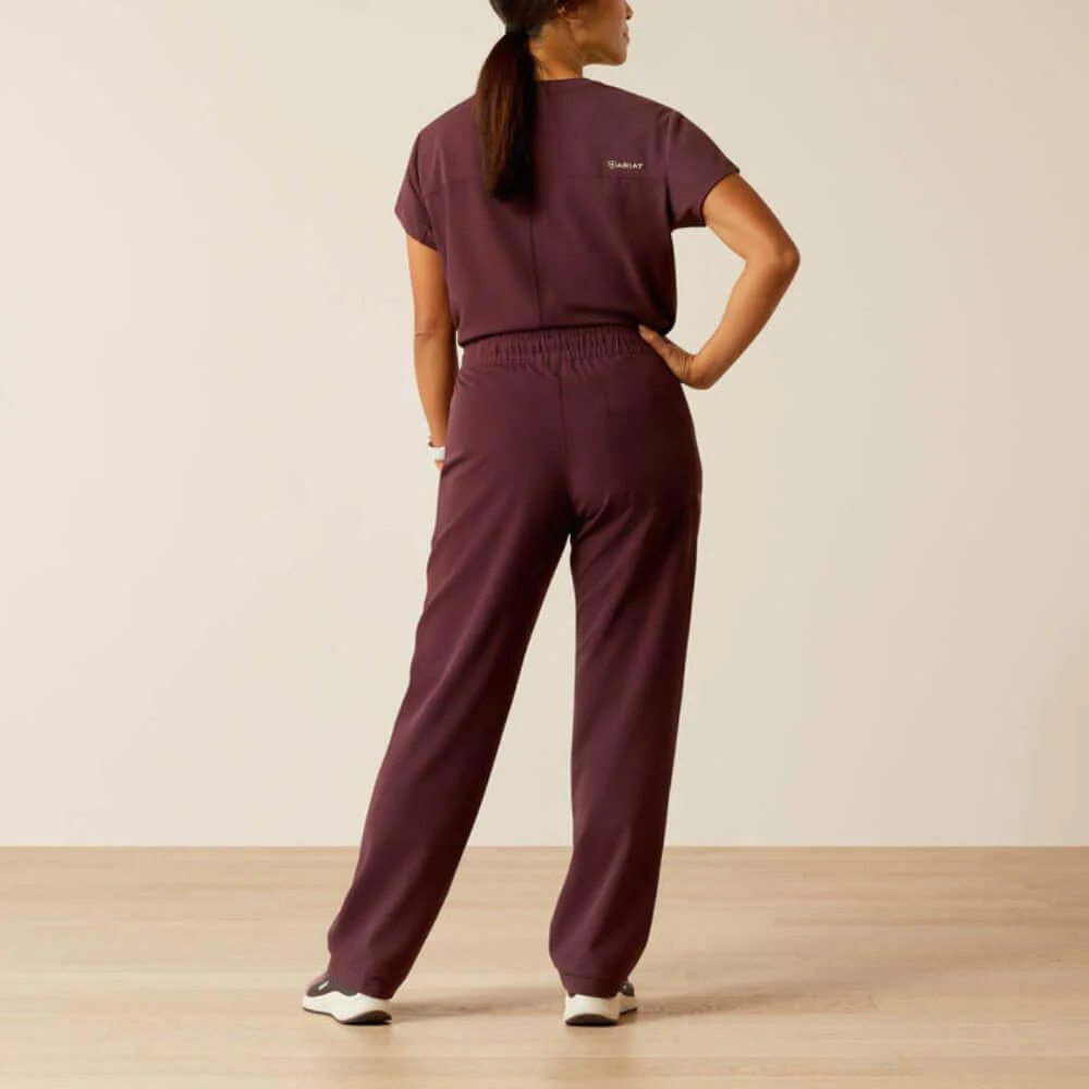 Ariat Womens Nightingale Utility Stretch Scrub Pant Winetasting - 10039952 - Image 3