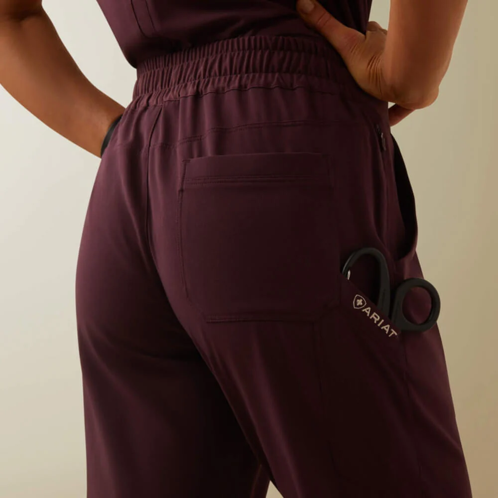 Ariat Womens Nightingale Utility Stretch Scrub Pant Winetasting - 10039952 - Image 5