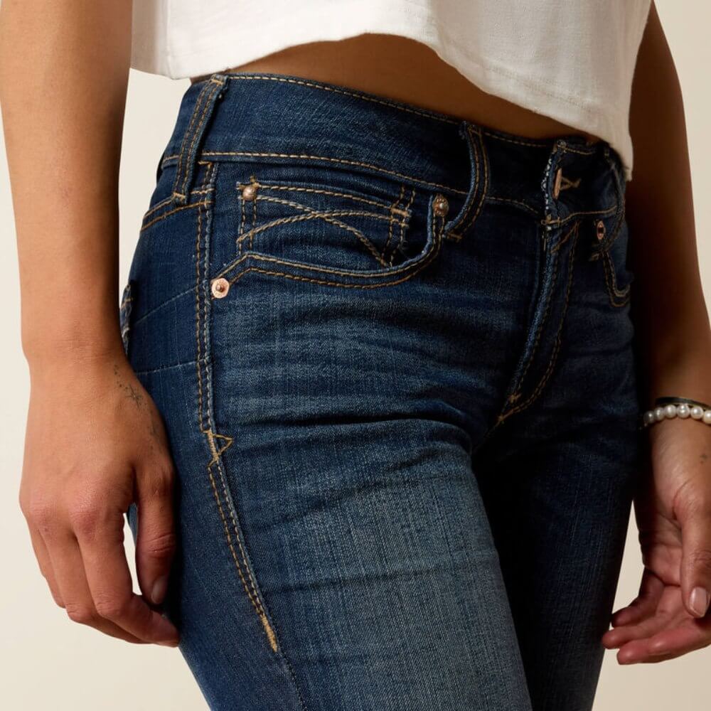 Ariat Womens Perfect Rise Rosa Boot Cut Jeans Lita - 10027713 - Image 5