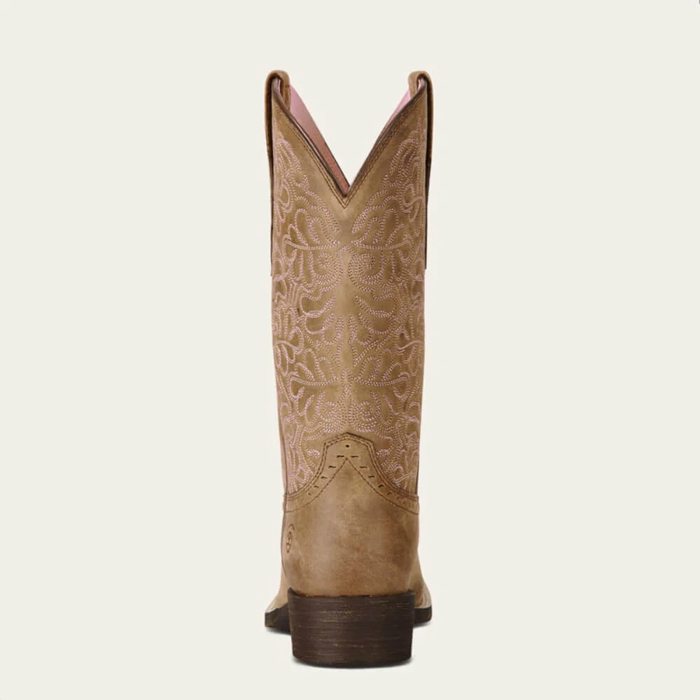 Ariat Womens Round Up Remuda Western Boots Brown Bomber - 10019906 - Image 3