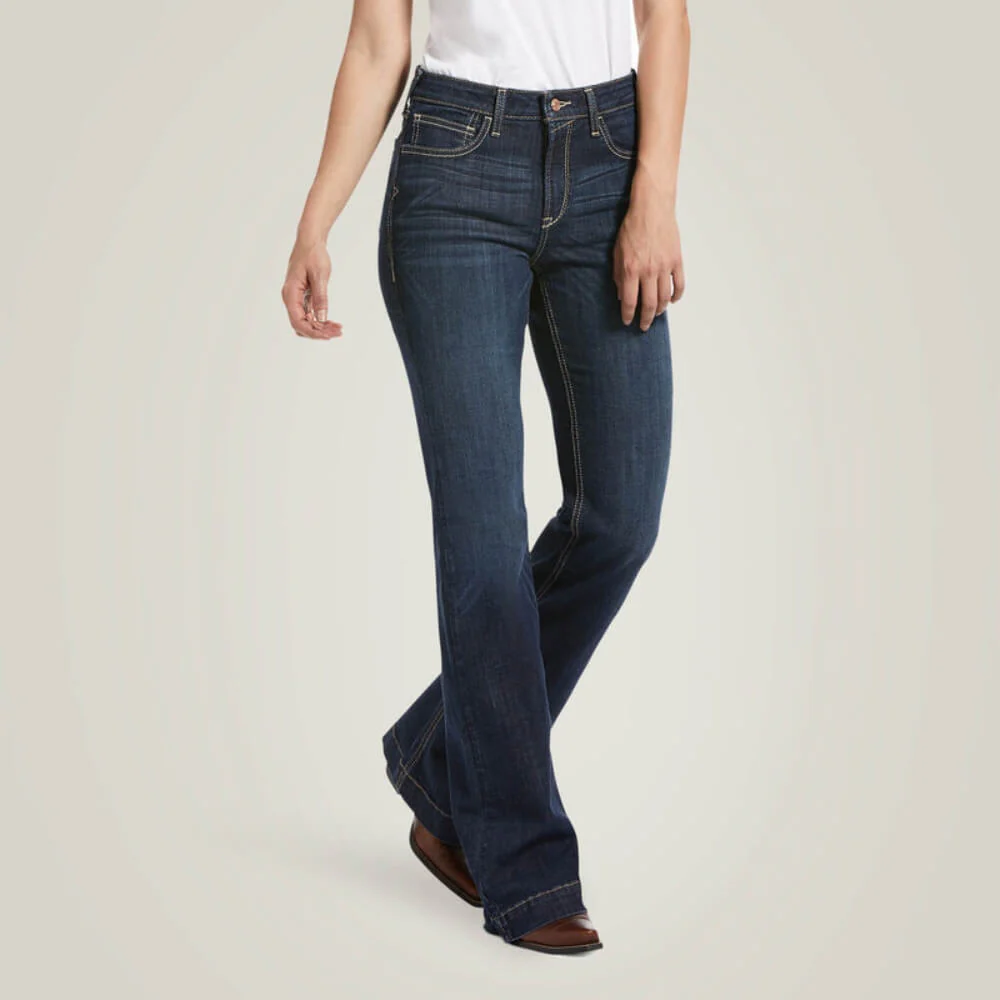 Ariat Womens Slim Trouser Ella Wide Leg Jeans Rascal - 10032550 - Image 2