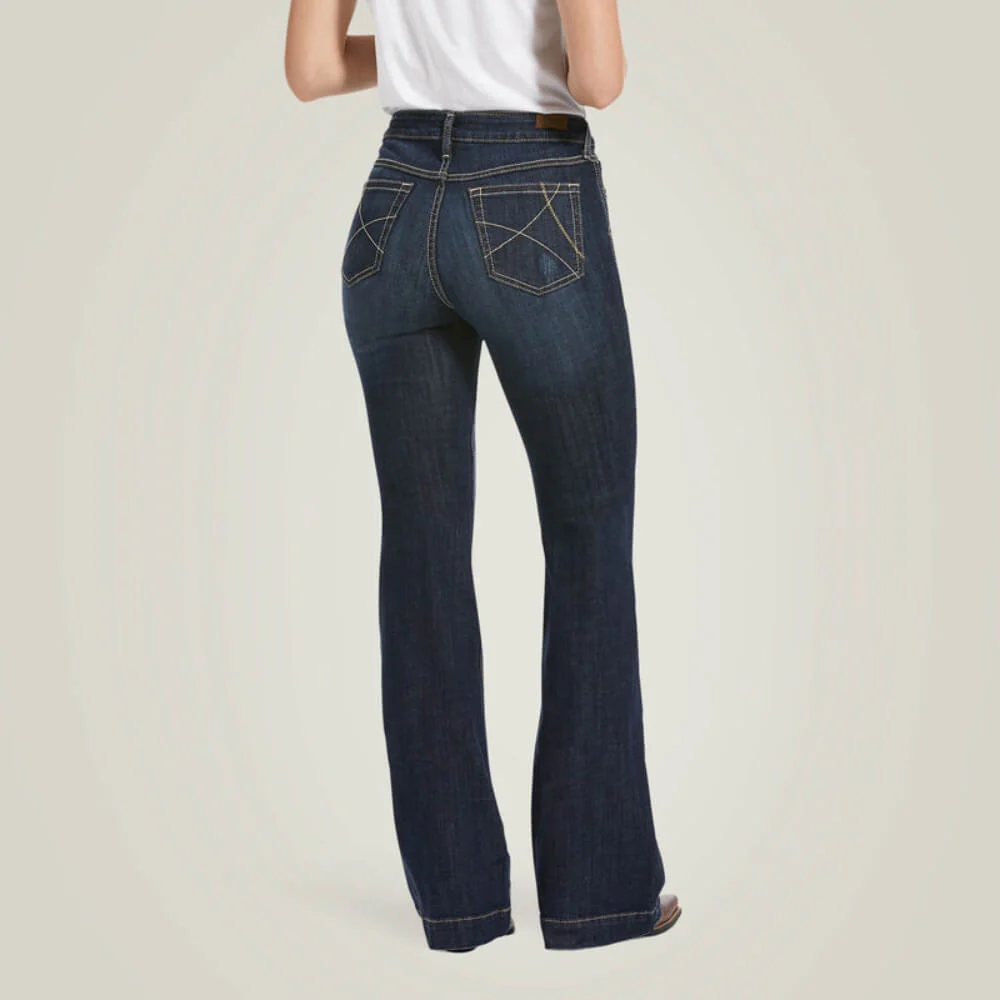 Ariat Womens Slim Trouser Ella Wide Leg Jeans Rascal - 10032550 - Image 3