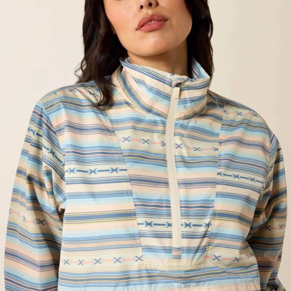 Ariat Womens Whisper Pullover Jacket Sunset Serape Stripe - 10071266 - Image 4