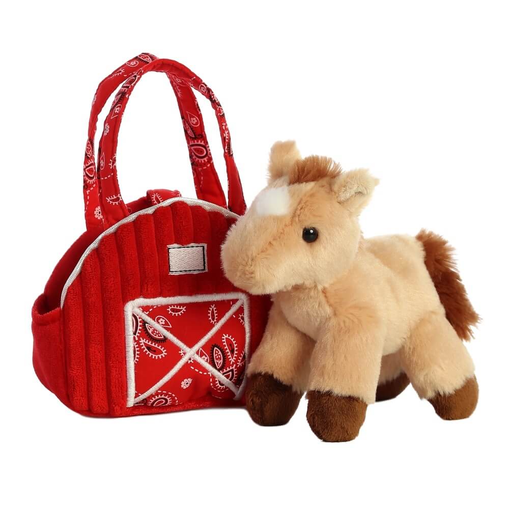 Aurora Fancy Pals 7" Red Barn Horse Pet Carrier - 32846 - Image 2