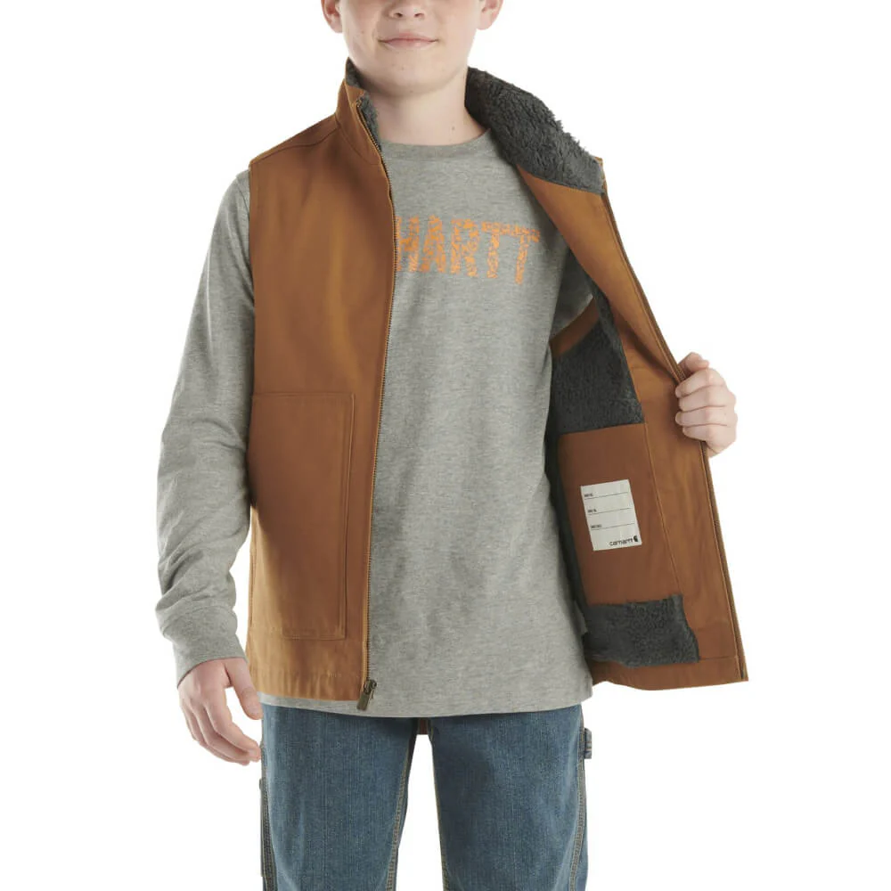 Carhartt Boys Canvas Lined Vest - CR8110-D15 - Image 4
