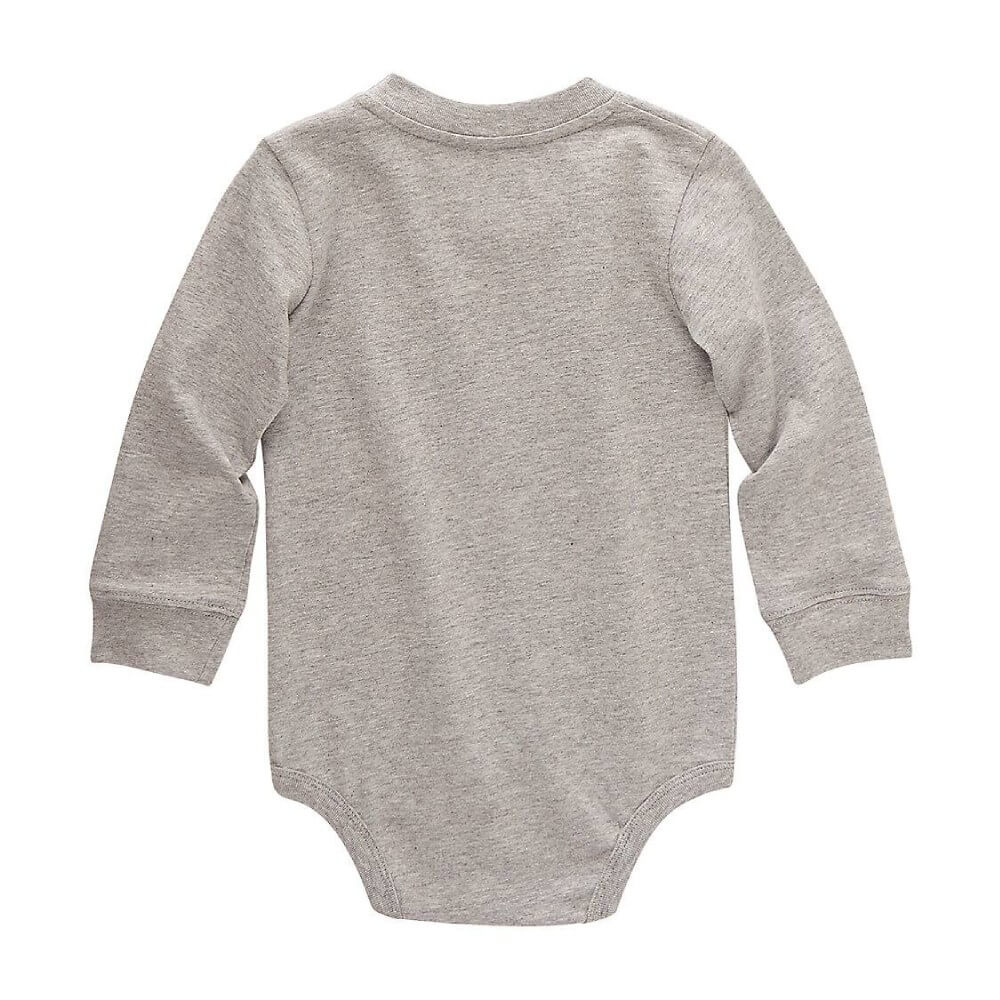 Carhartt Infant Boys Long Sleeve Pocket Onesie Heather Grey - CA5002-H01 - Image 2