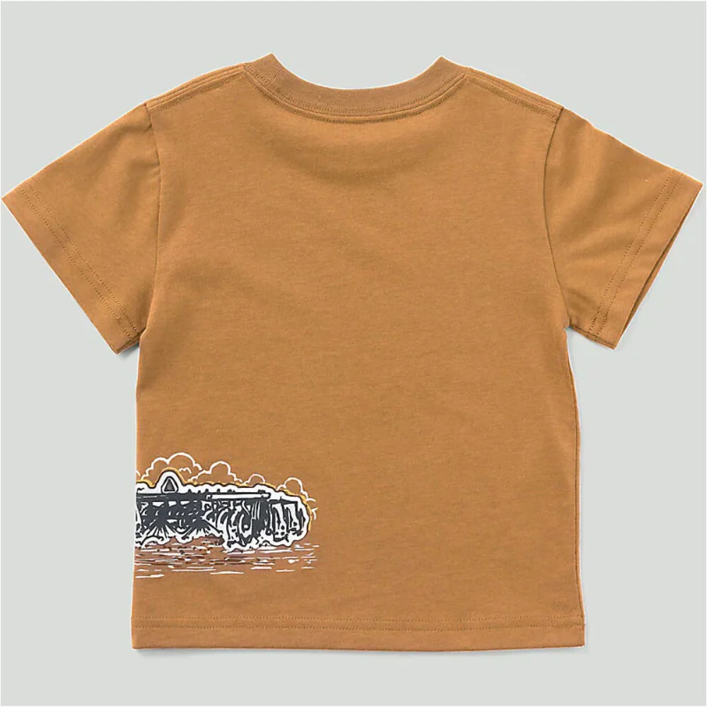 Carhartt Boys Short Sleeve Tractor Wrap T-Shirt Brown - CA6837-D15 - Image 3