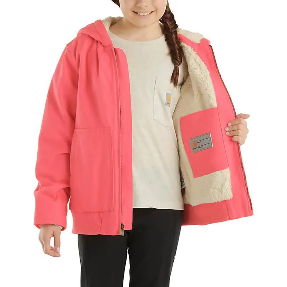 Carhartt Girls Active Flannel Pink Jacket - CP9564-P391 - Image 3