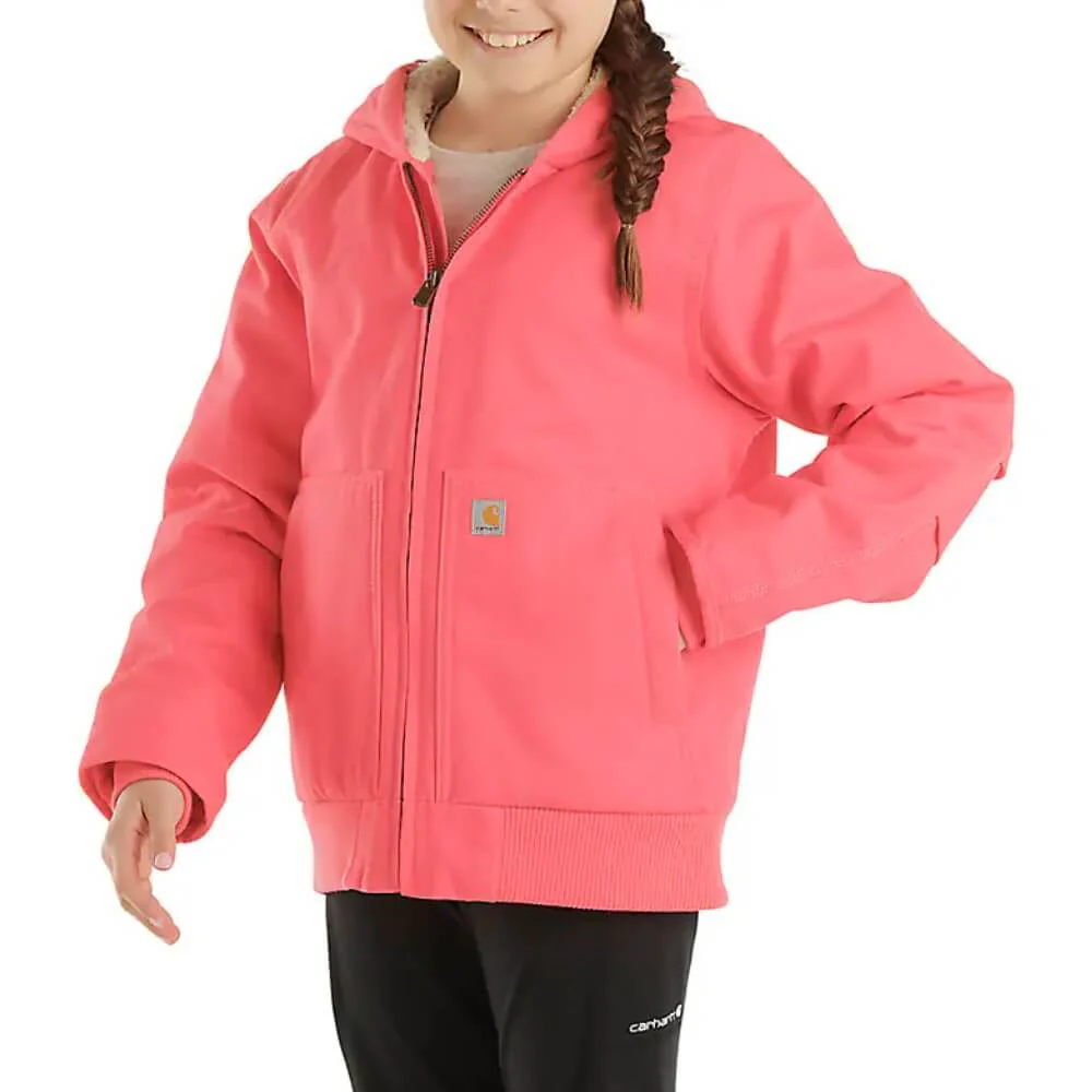 Carhartt Girls Active Flannel Pink Jacket - CP9564-P391 - Image 4