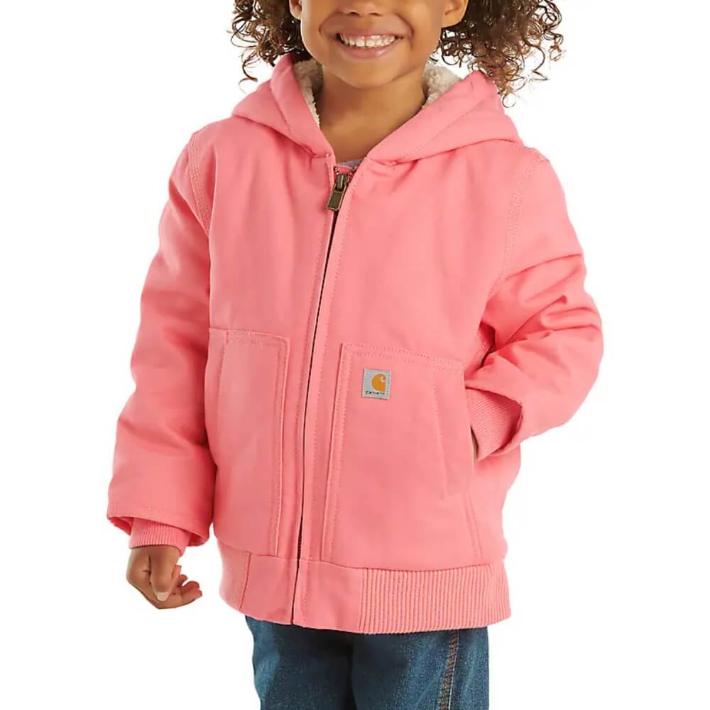 Carhartt Girls Pink Canvas Active Jacket (Sizes: 6M - 4T) - CP9566-P391 - Image 2