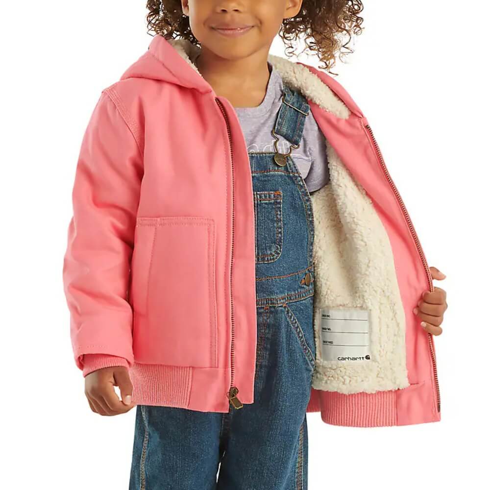 Carhartt Girls Pink Canvas Active Jacket (Sizes: 6M - 4T) - CP9566-P391 - Image 3
