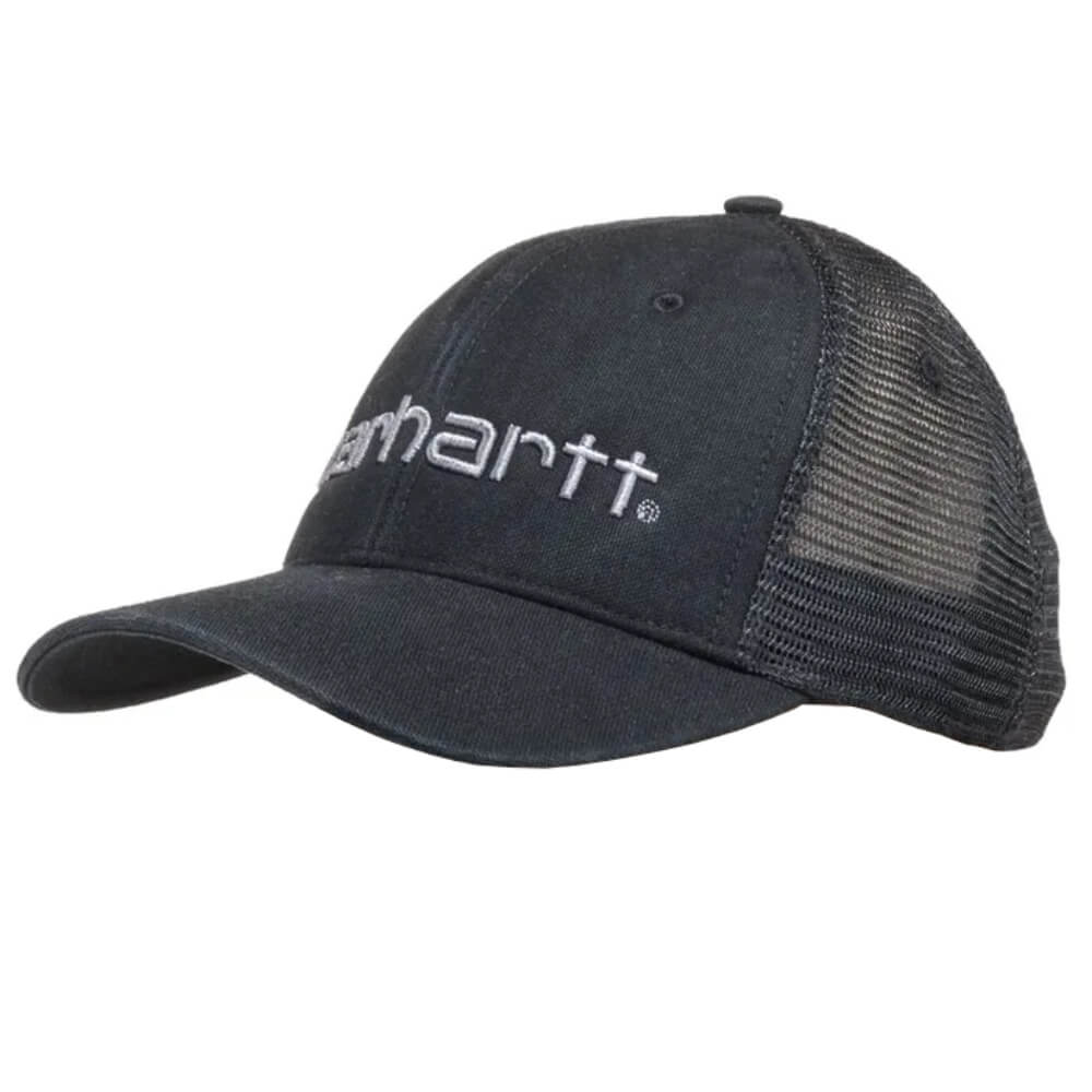 Carhartt Mens Canvas Mesh Back Dunmore Logo Cap Black - 101195-001 - Image 2