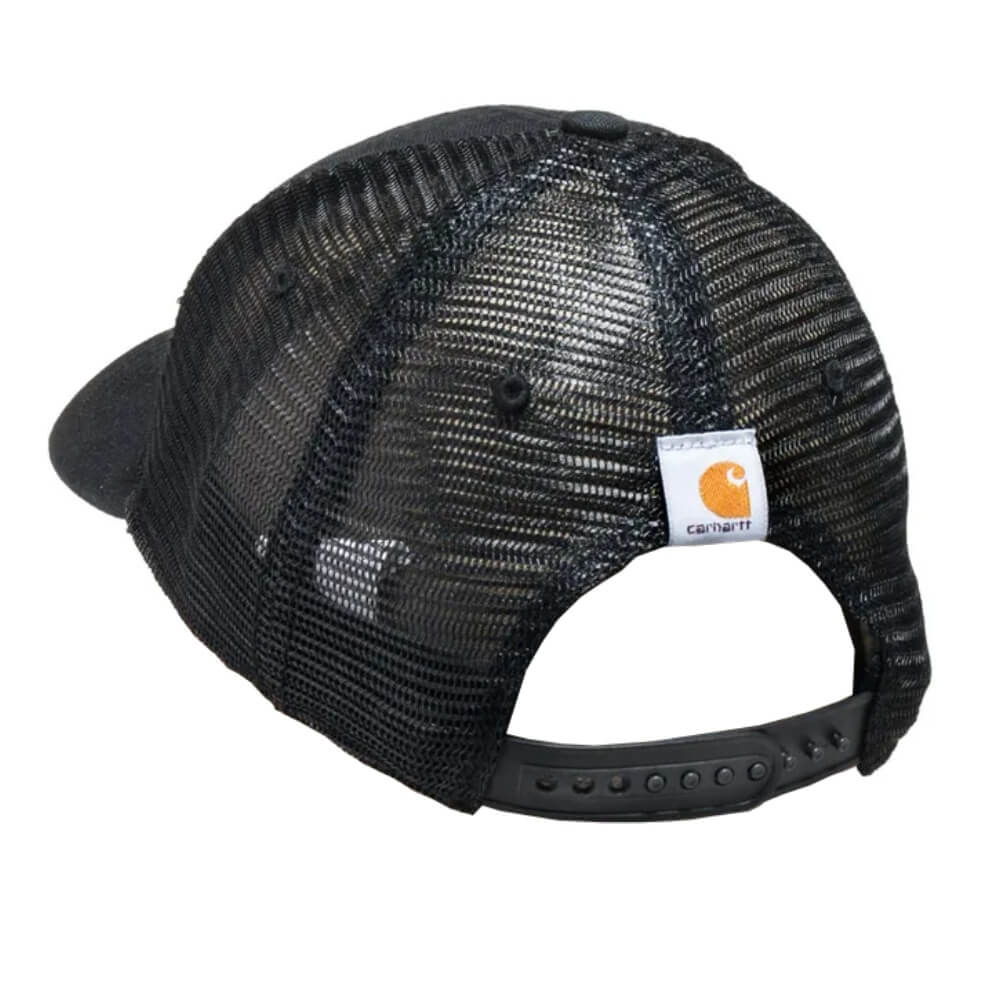 Carhartt Mens Canvas Mesh Back Dunmore Logo Cap Black - 101195-001 - Image 3