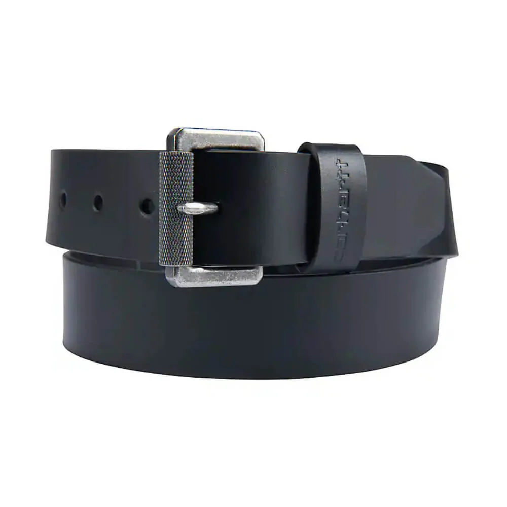 Carhartt Mens Bridle Leather Roller Buckle Belt Black - A0005562-001