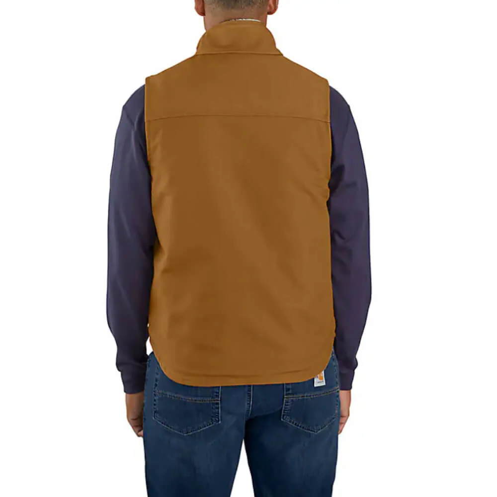 Carhartt Mens FR Duck Mock Neck Canvas Work Vest Brown - 104981-BRN - Image 4