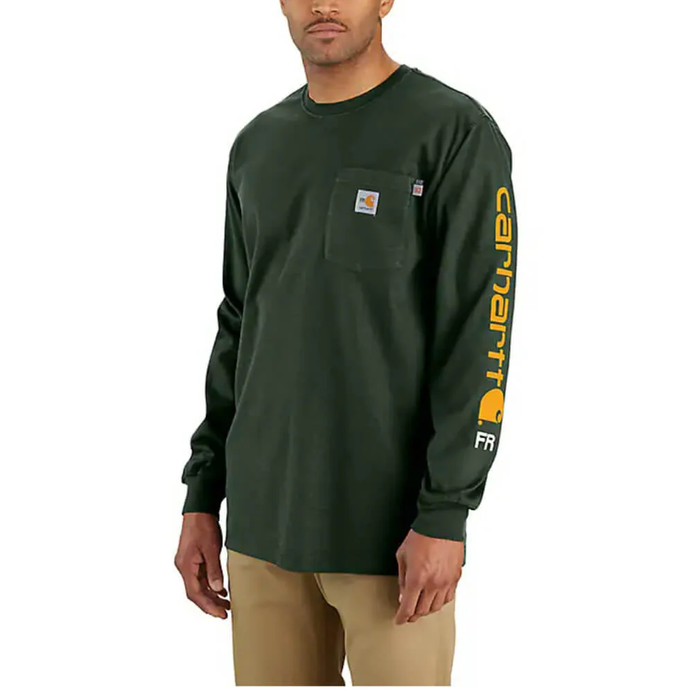 Carhartt Mens FR Force Irvine Loose Fit Logo T-Shirt Mountain View - 104130-GF8