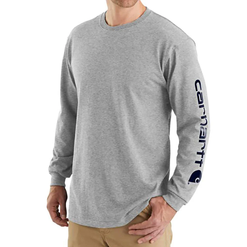 Carhartt Mens Dearborn Loose Long Sleeve T-Shirt Heather Grey - K231-HGY