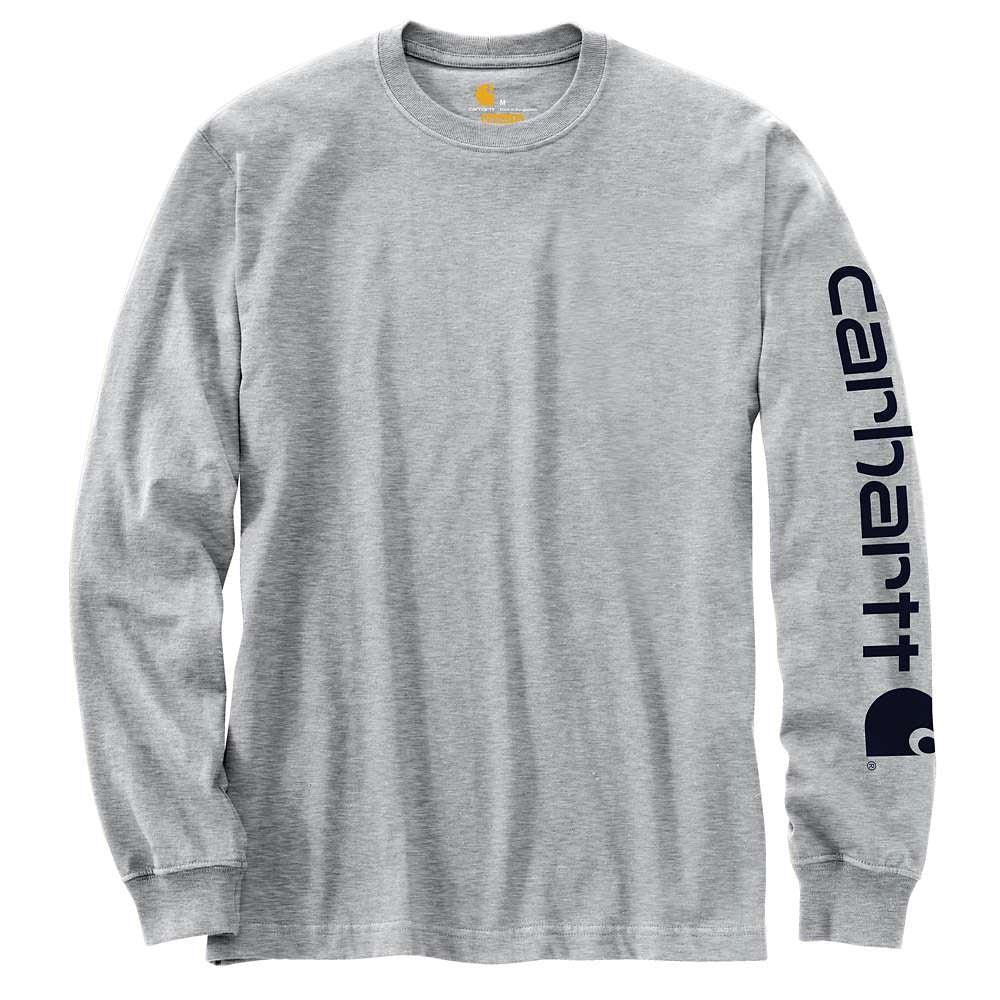 Carhartt Mens Dearborn Loose Long Sleeve T-Shirt Heather Grey - K231-HGY - Image 2