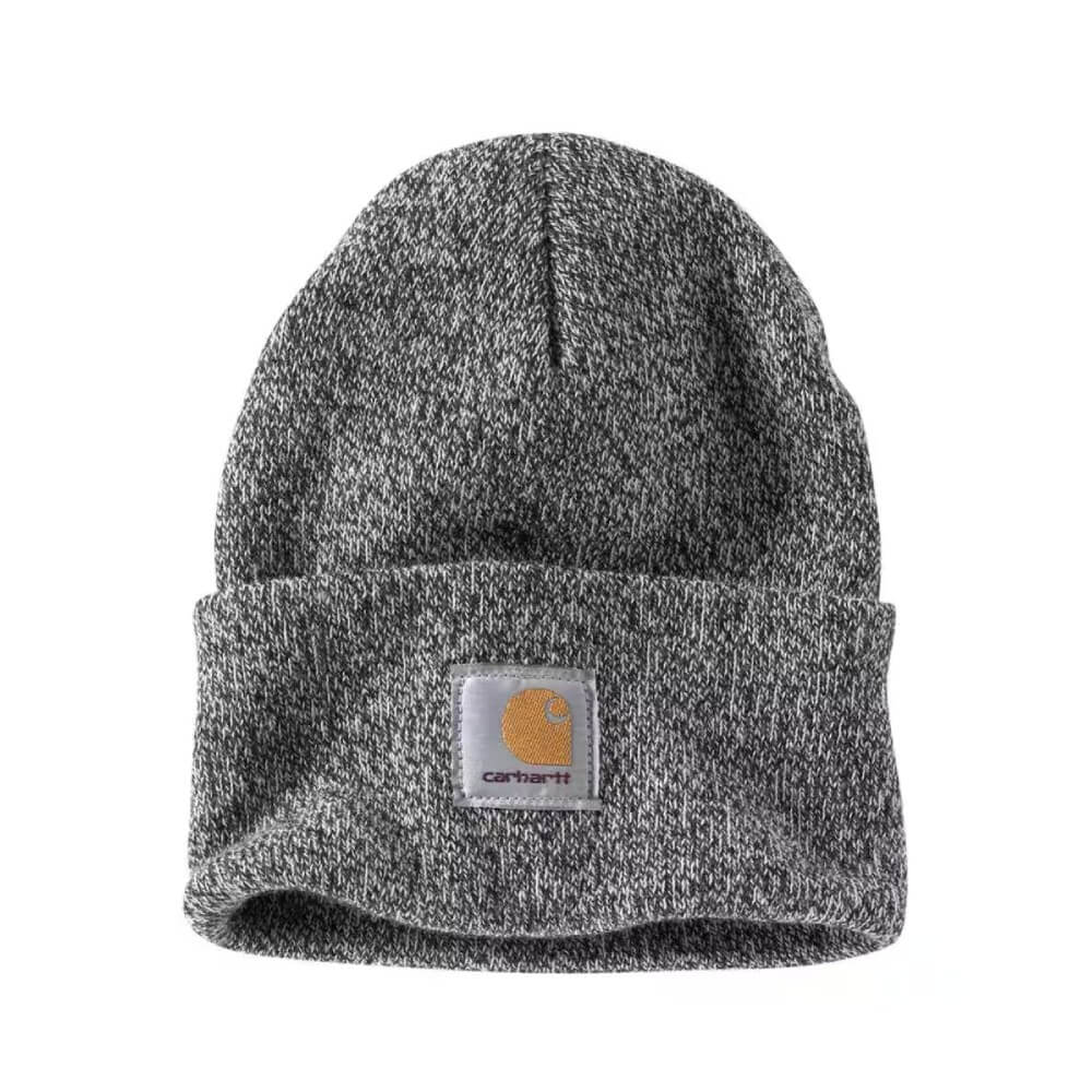Carhartt Mens Knit Cuffed Beanie Black/White - A18-019