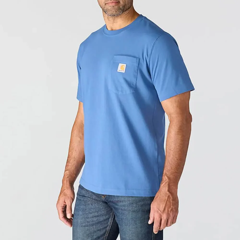 Carhartt Mens Irvine Relaxed Skull T-Shirt Dark Tranquil Blue - 107450-HS0 - Image 2