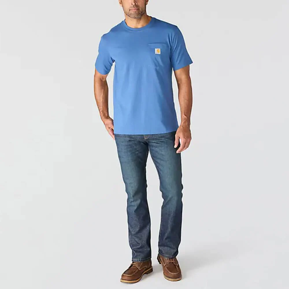 Carhartt Mens Irvine Relaxed Skull T-Shirt Dark Tranquil Blue - 107450-HS0 - Image 3