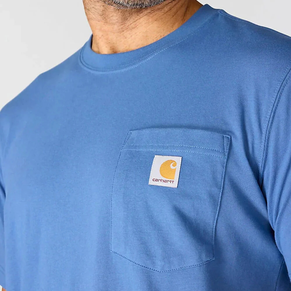 Carhartt Mens Irvine Relaxed Skull T-Shirt Dark Tranquil Blue - 107450-HS0 - Image 5