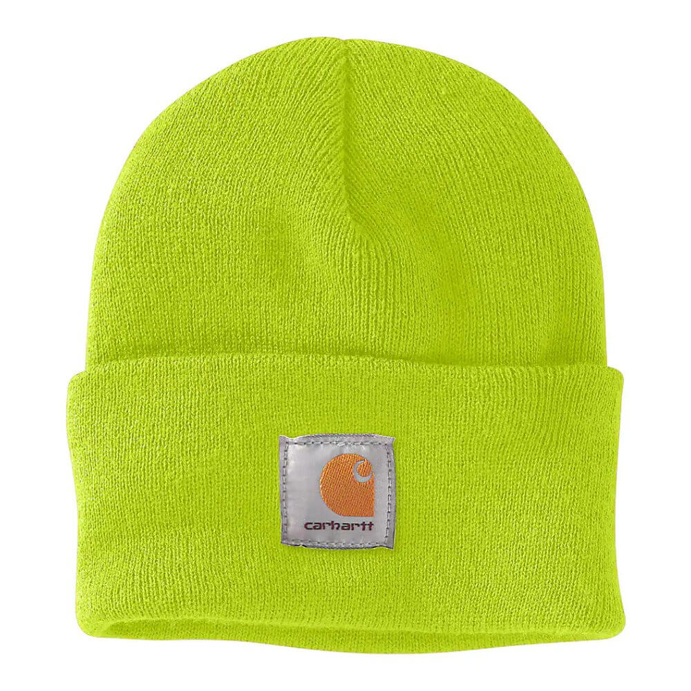 Carhartt Mens Knit Cuffed Beanie Brite Lime - A18-BLM