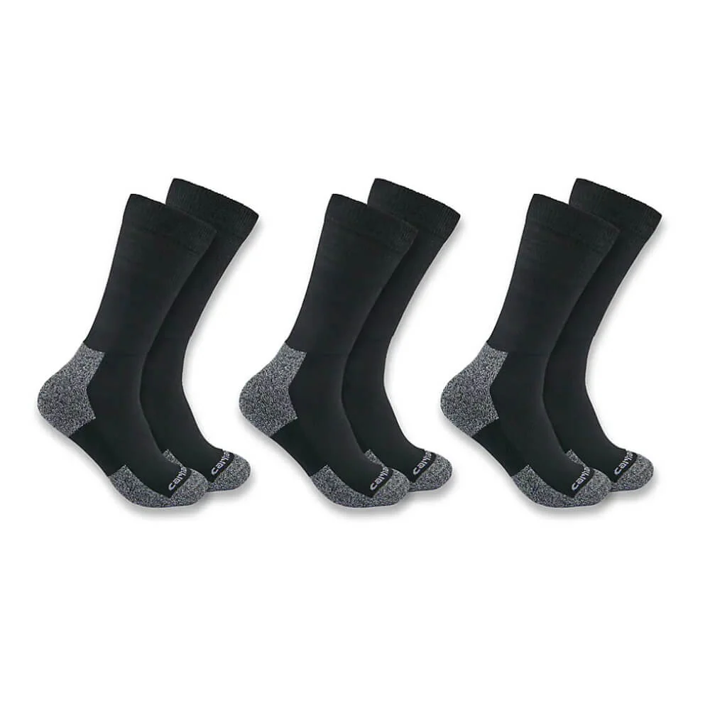 Carhartt Mens Lightweight Top Crew Work Socks - SC2213-MBLACK