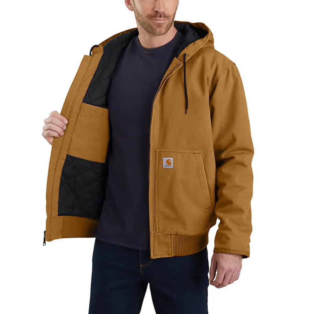 Carhartt Mens Washed Duck Active Work Jacket Brown - 104050-BRN - Image 2