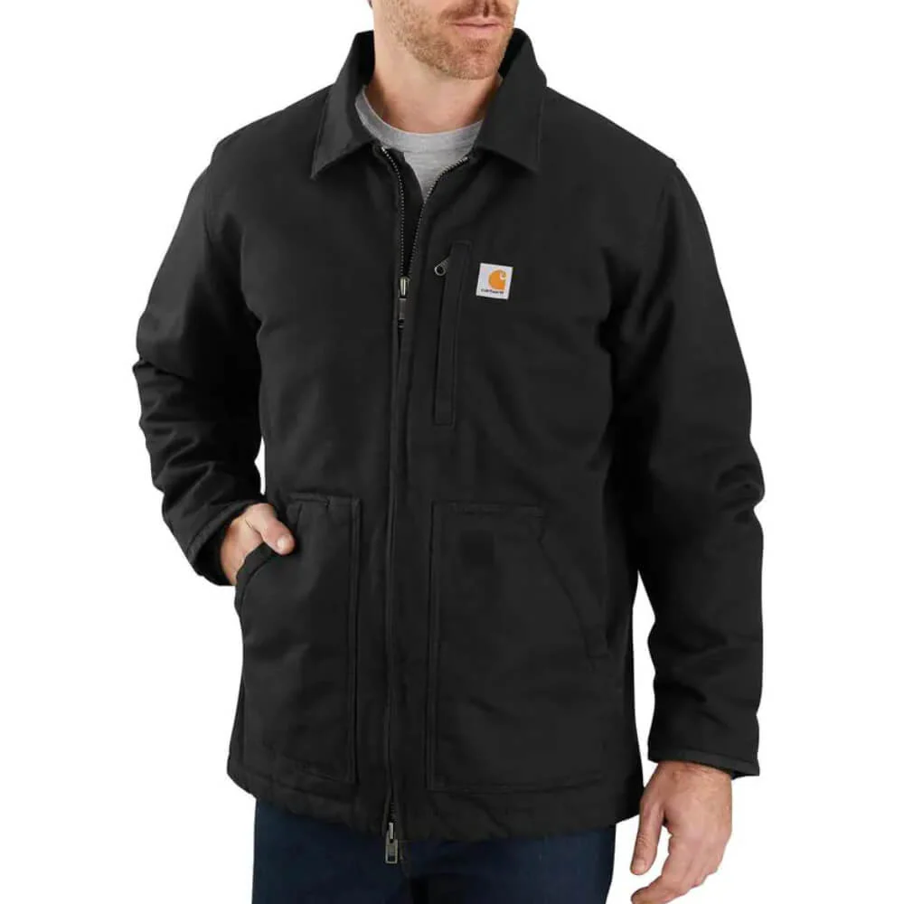 Carhartt Mens Washed Duck Ridge Work Jacket Black - 104293-BLK