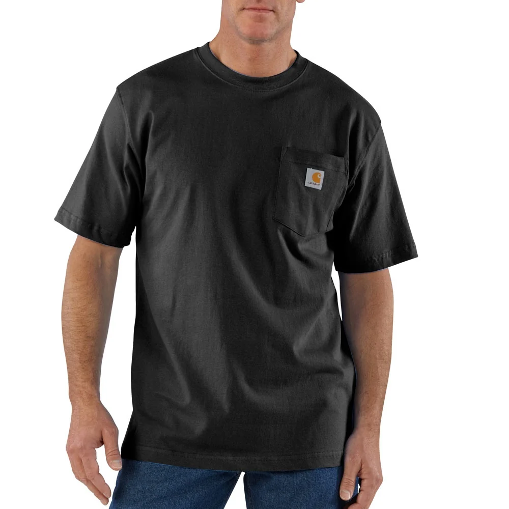 Carhartt Mens Iconic K87 Pocket T-Shirt Black - K87-BLK