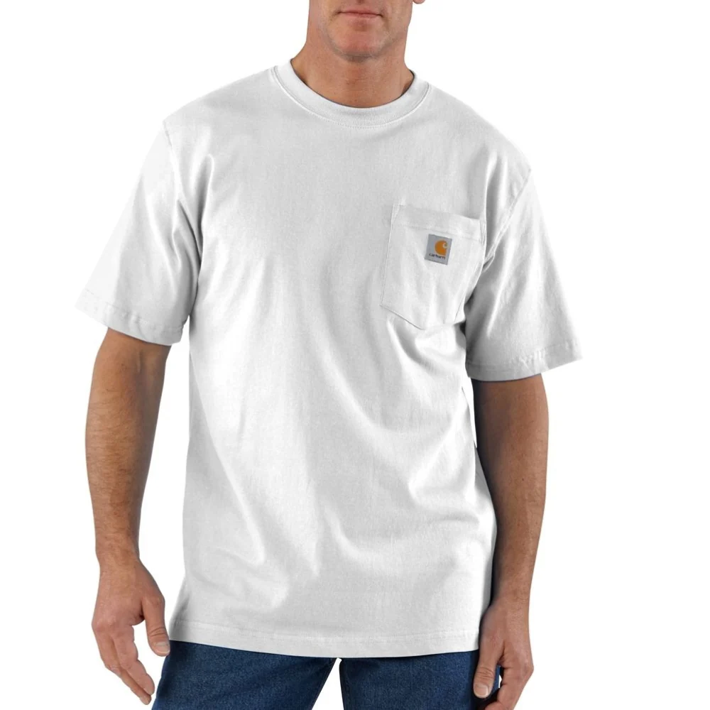 Carhartt Mens Iconic K87 Pocket T-Shirt White - K87-WHT